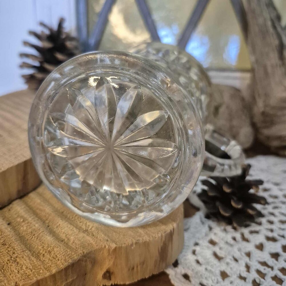 Vintage Pressed Clear Glass Cream Jug - Picture 3 of 5
